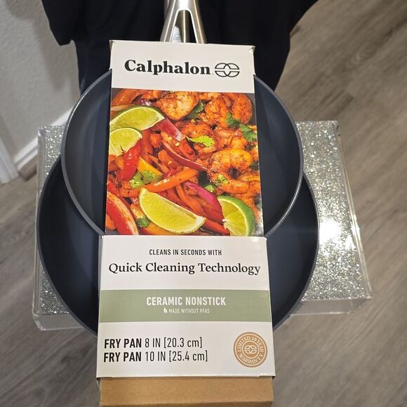 Calphalon Ceramic Non-Stick 8 & 10" Fry Pan Set- Silver Ash - Picture 13 of 13